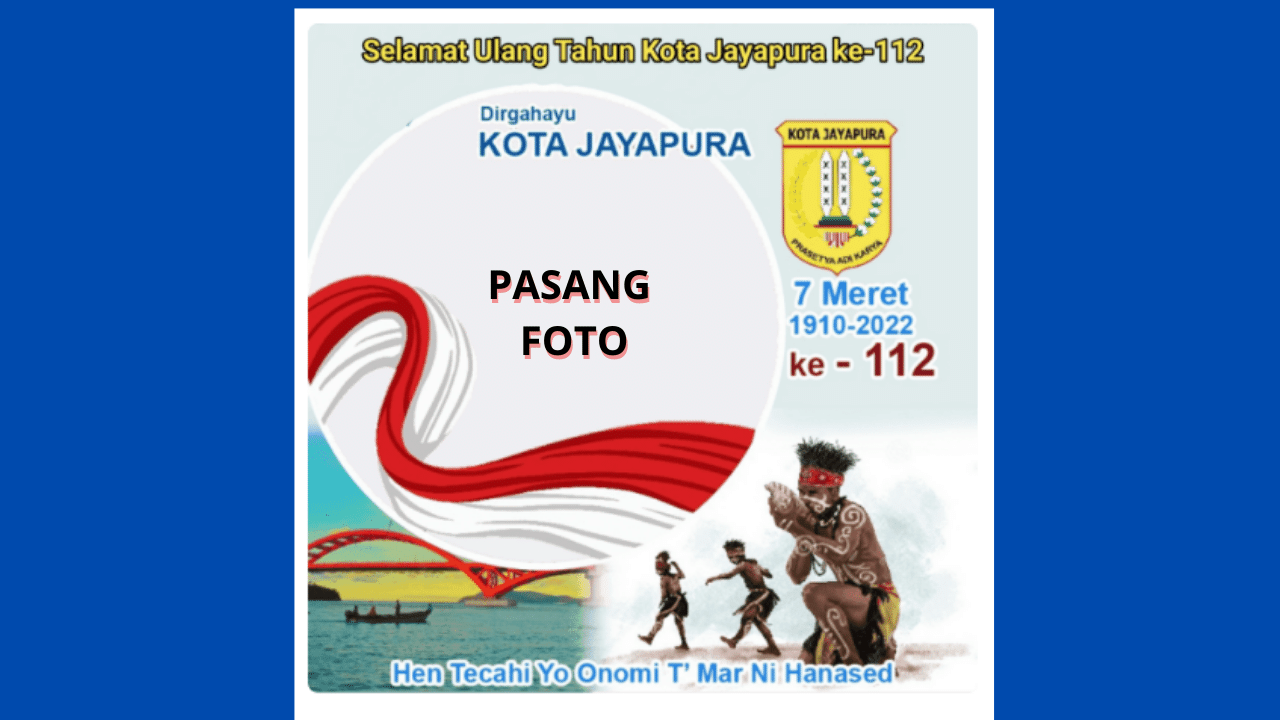 Twibbon HUT Kota Jayapura Tahun 2022